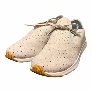 Native Men’s Apollo Moc Sneaker. Cream/Tan Perforated Sneakers.